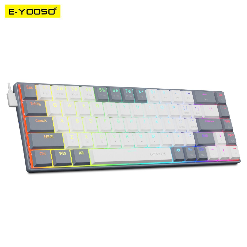 Gaming Keyboard Mobile - E-YOOSO A68 RVB Mini Mince USB