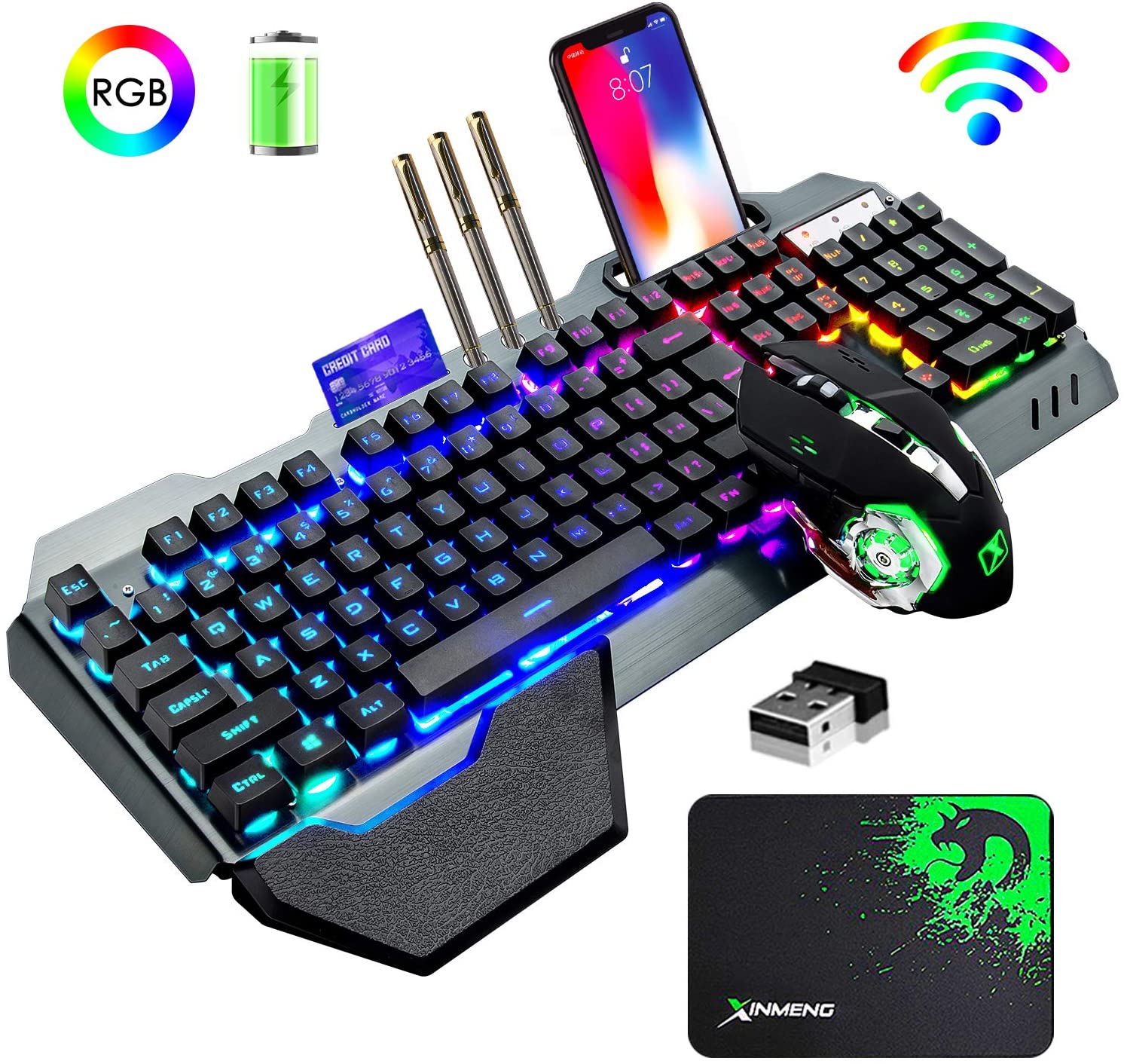 Gaming Keyboard And Mouse Wireless - Clavier et souris de jeu sans