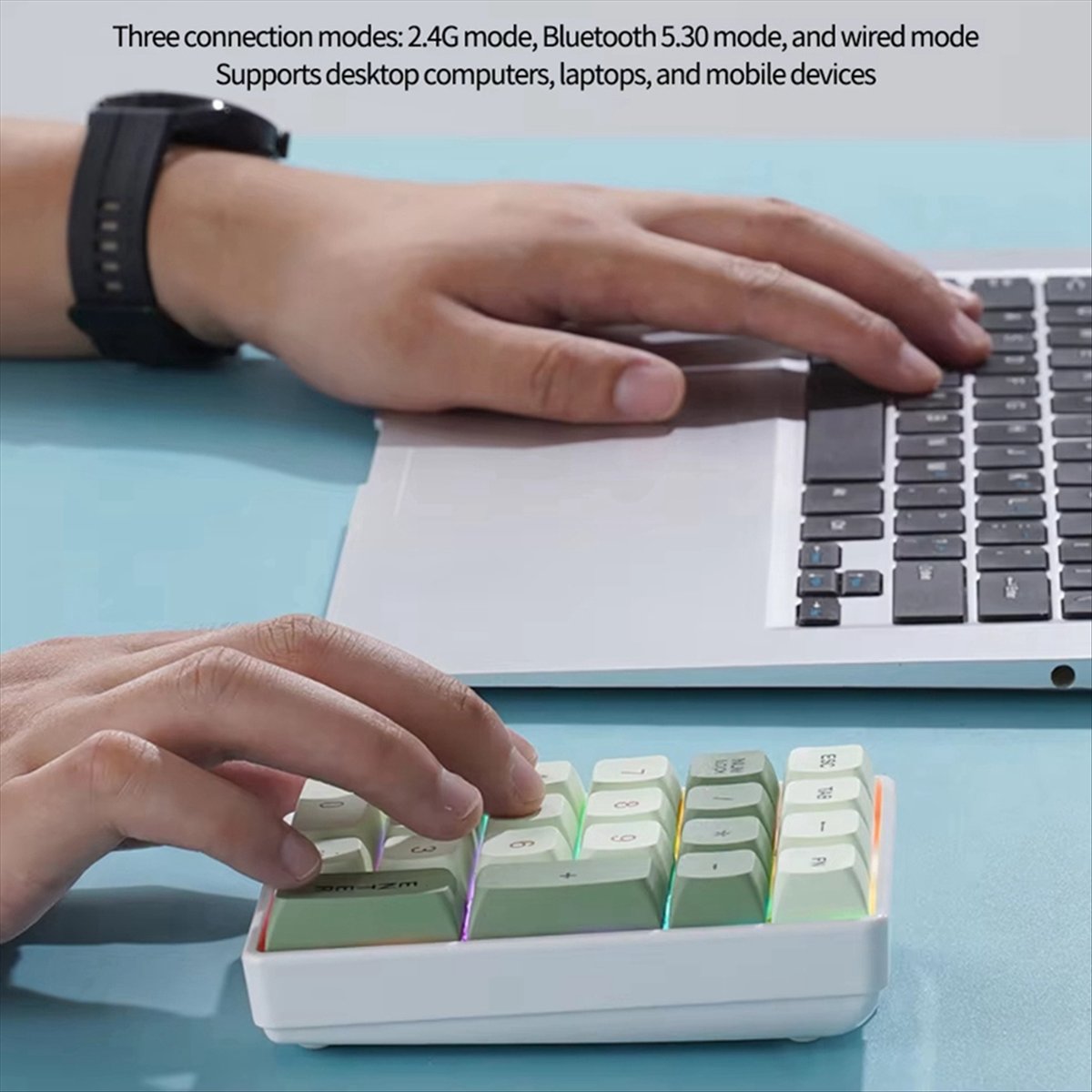 Gaming Keyboard Number Pad - Mini clavier N86R à 21 touches,