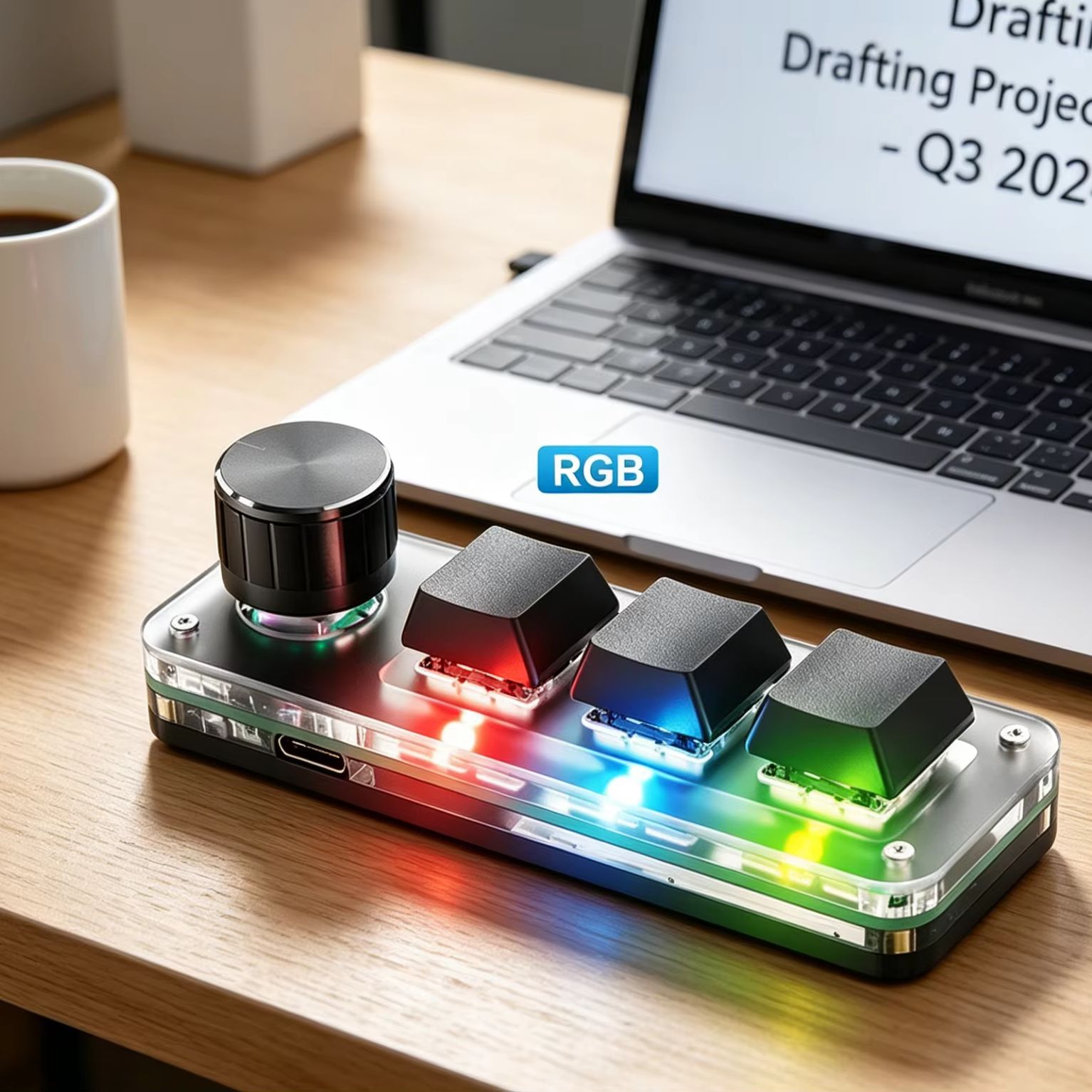 Gaming Keyboard Number Pad - Clavier mécanique programmable à 3 touches
