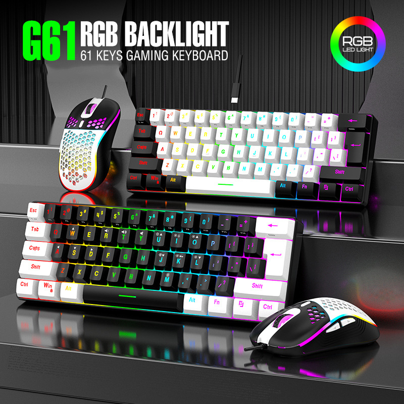 Gaming Keyboard Mouse And Headset Combo - Ensembles clavier et souris 60% RGB