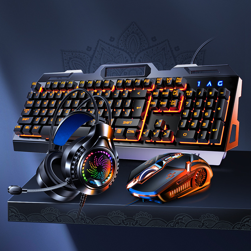 Gaming Keyboard Mouse And Headset Combo - Manette de jeu mécanique V2g5, clavier