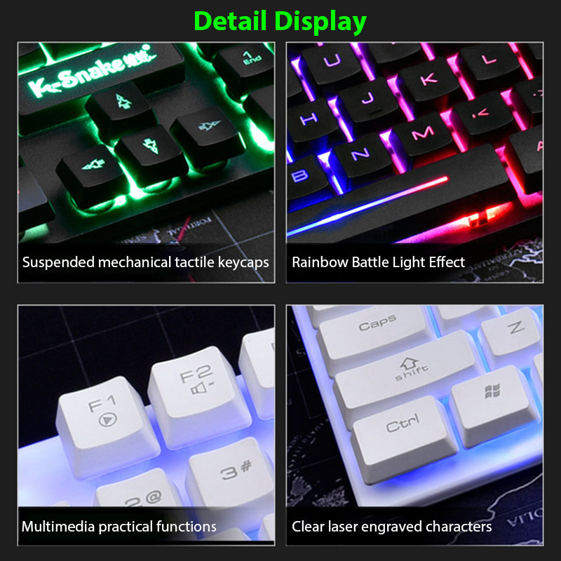 Ensemble clavier et souris KM3 - Gaming Keyboard Mouse And Headset Combo avis et prix