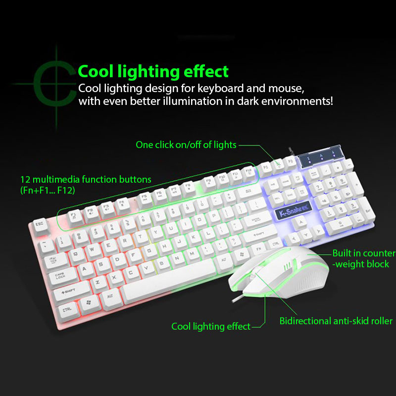 Ensemble clavier et souris KM3 - Gaming Keyboard Mouse And Headset Combo avis et prix