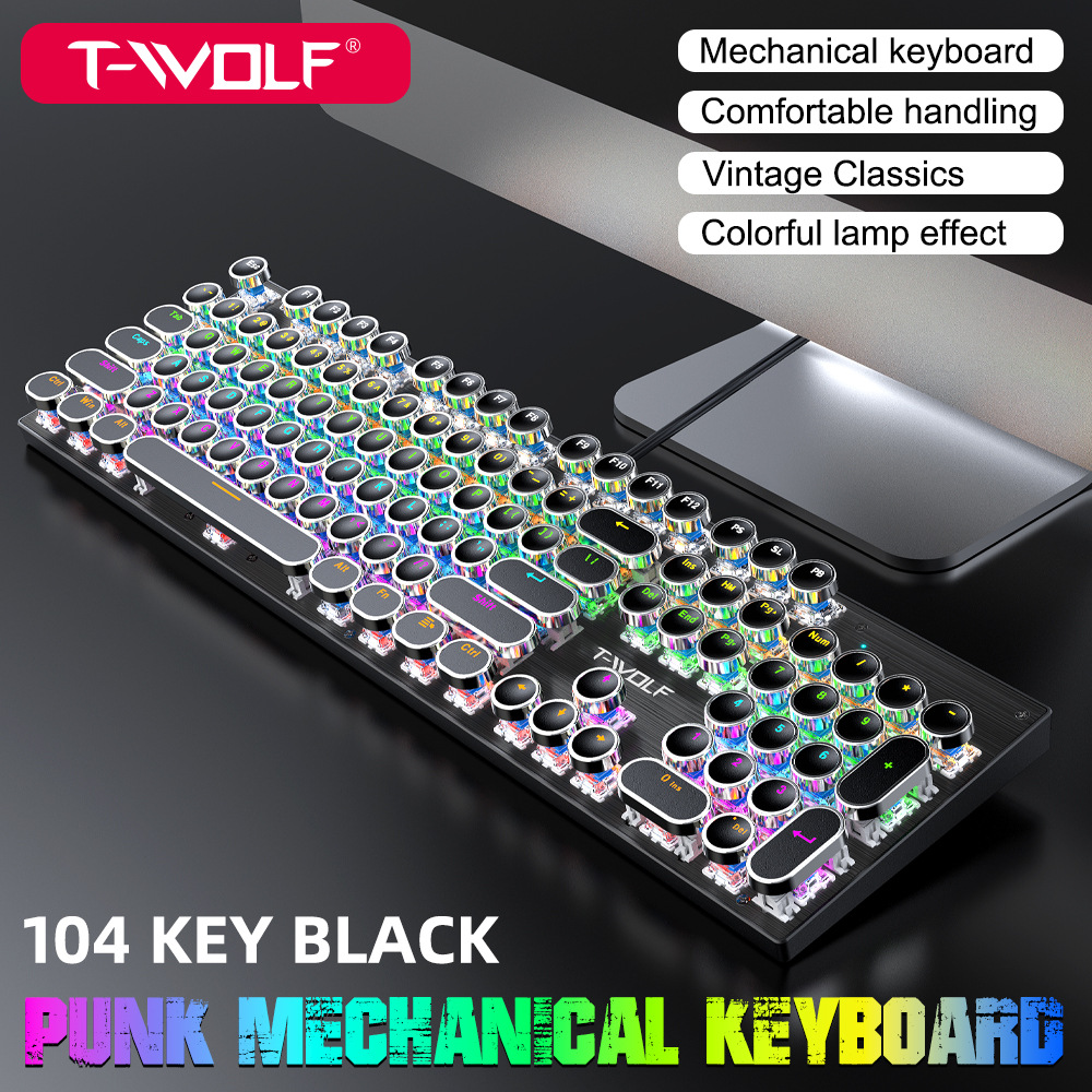 T75 rétro Punk clavier mécaniq - Keyboard Gaming Blue Switch avis et prix