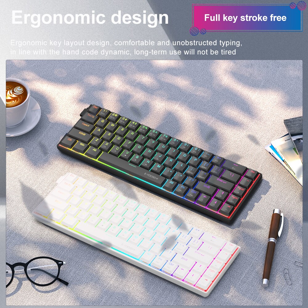 E-YOOSO A68 RVB Mini Mince USB - Gaming Keyboard Mobile avis et prix