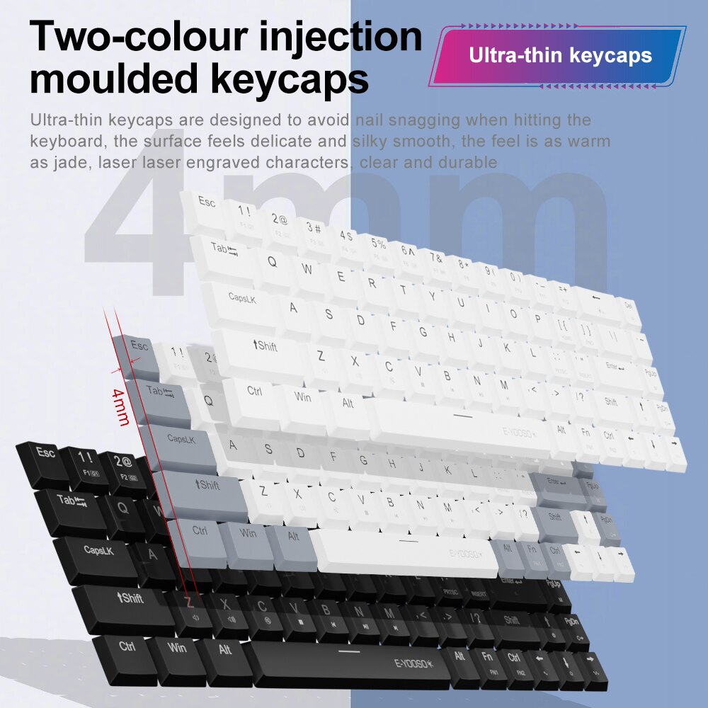E-YOOSO A68 RVB Mini Mince USB - Gaming Keyboard Mobile avis et prix