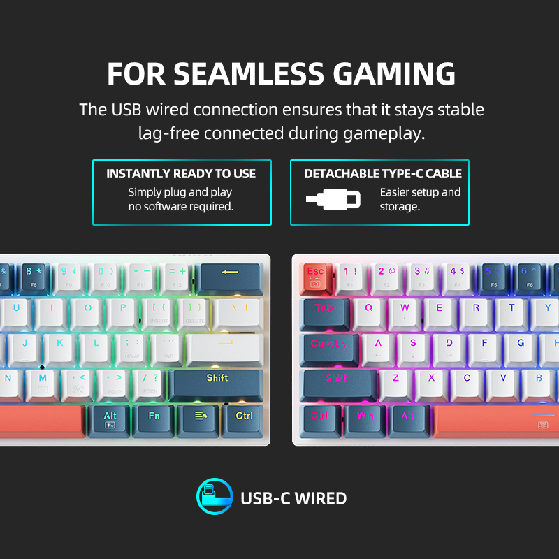 K500-B61 Machenike Mini clavie - Gaming Keyboard Blue avis et prix