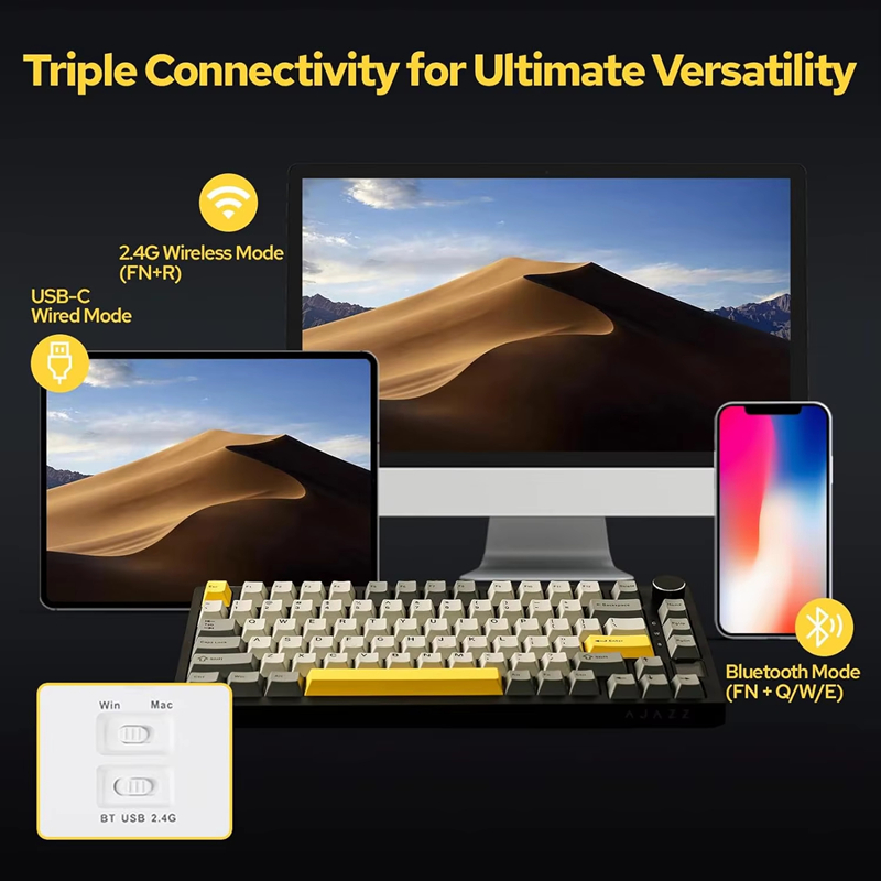 Clavier mécanique de jeu AK820 - Gaming Keyboard Wireless avis et prix