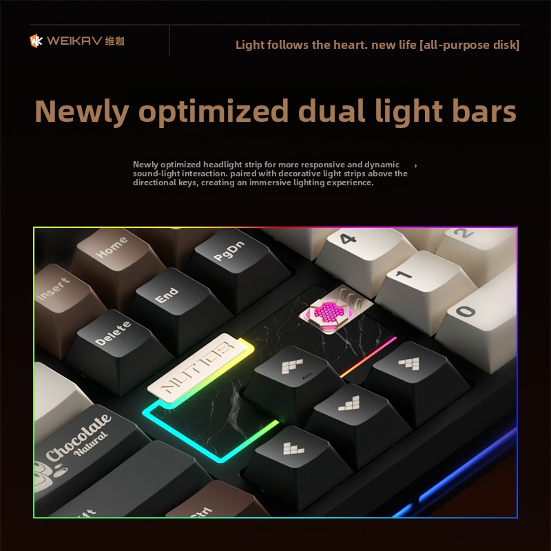 Clavier mécanique WEIKAV NUT10 - Gaming Keyboard Wireless avis et prix