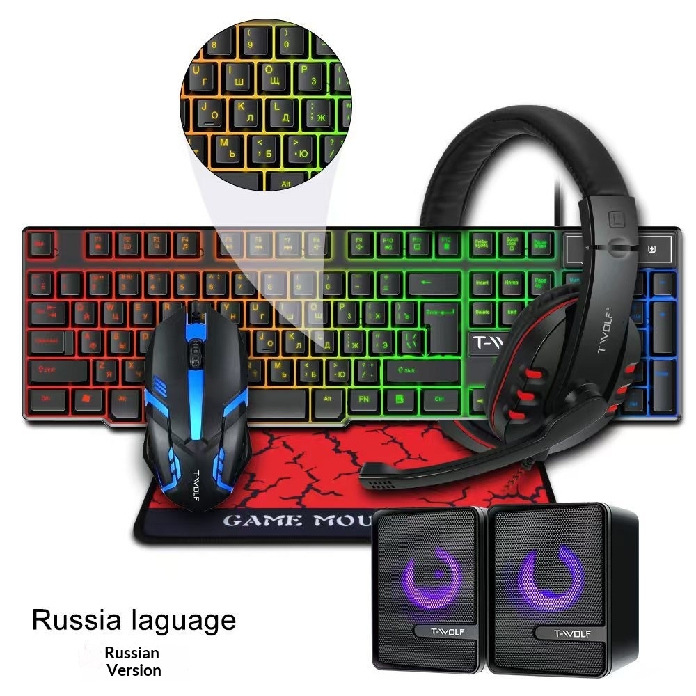 Combo Gaming 4-en-1 avec Clavi - Gaming Keyboard Mouse And Headset Combo avis et prix