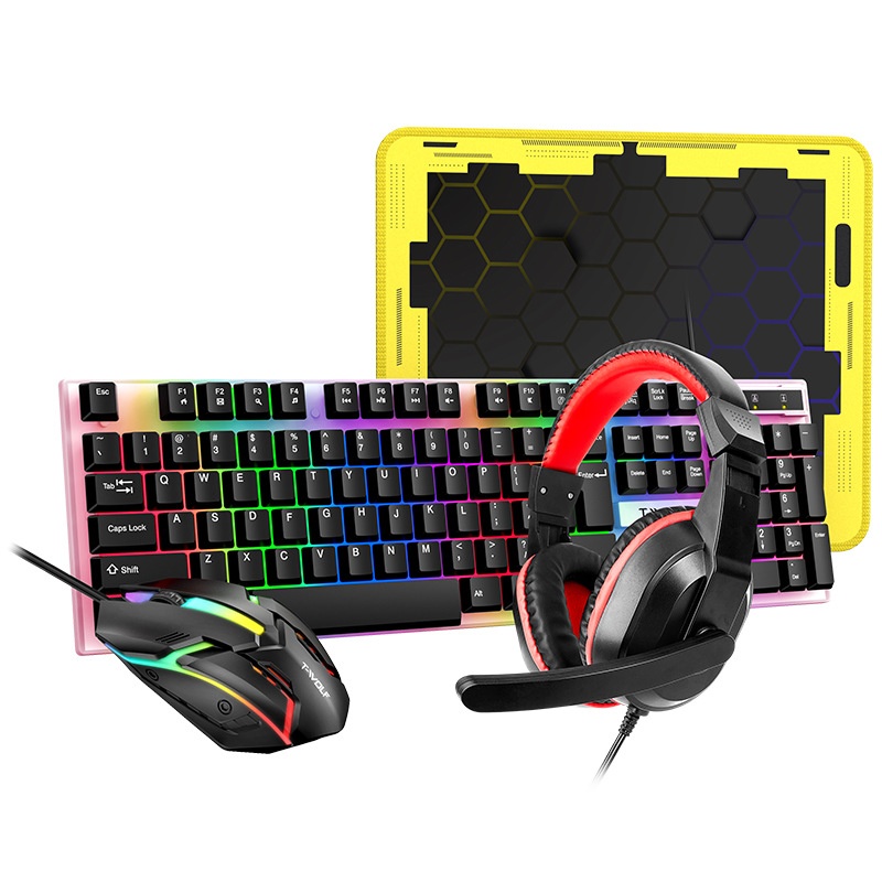 Combo Gaming 4-en-1 avec Clavi - Gaming Keyboard Mouse And Headset Combo avis et prix