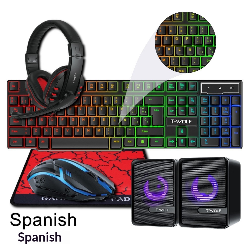 Combo Gaming 4-en-1 avec Clavi - Gaming Keyboard Mouse And Headset Combo avis et prix
