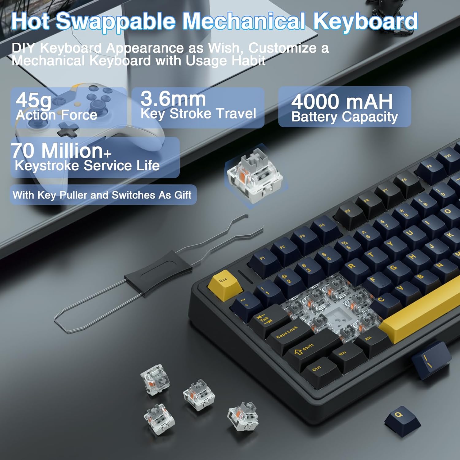 Clavier mécanique Aula F75, to - Gaming Keyboard Number Pad avis et prix