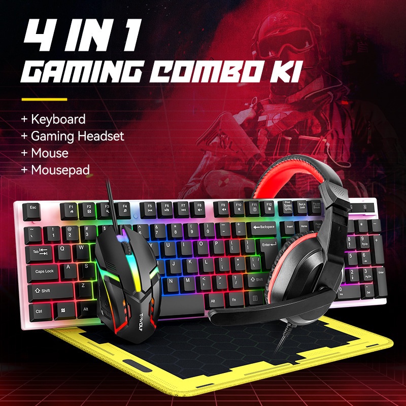 Combo de jeu espagnol T-Wolf T - Gaming Keyboard Mouse And Headset Combo avis et prix