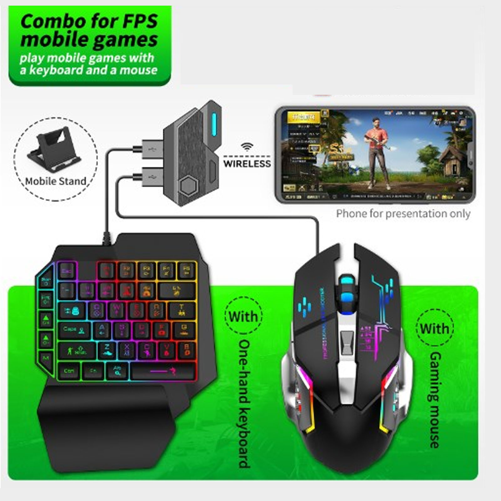Pack combiné de jeu Mobile, co - Gaming Keyboard Mobile avis et prix