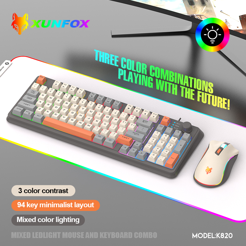 K820 USB filaire jeu clavier s - Gaming Keyboard Mouse And Headset Combo avis et prix
