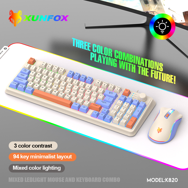 K820 USB filaire jeu clavier s - Gaming Keyboard Mouse And Headset Combo avis et prix