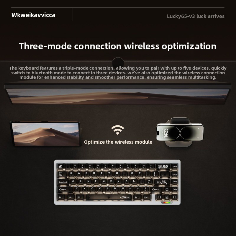 WEIKAV Lucky65 V3 clavier méca - Gaming Keyboard Mechanical Wireless avis et prix